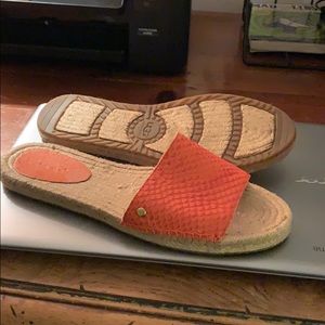 UGG Vibrant Orange Slide Sandals